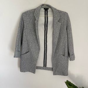 TOPSHOP Heathered Gray Open Blazer Size 6